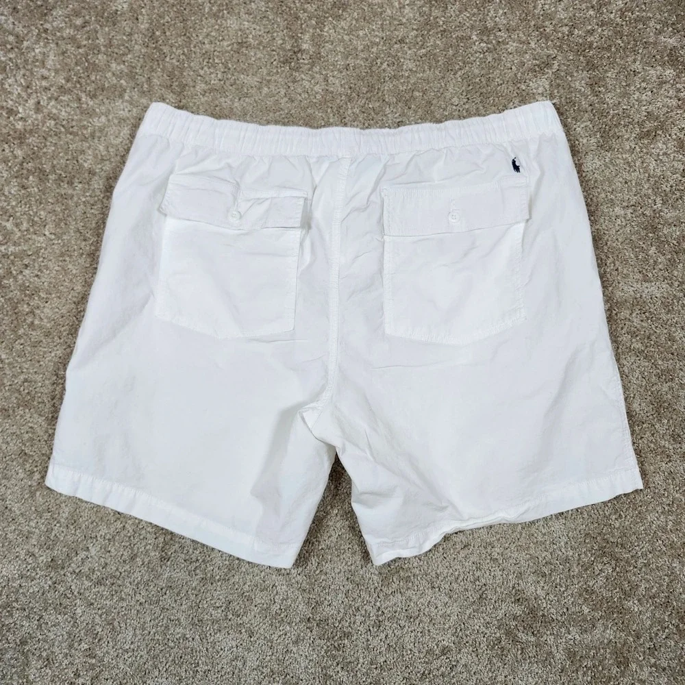 Polo‎ Ralph Lauren Shorts Relaxed Fit White Drawstring Casual 2XB